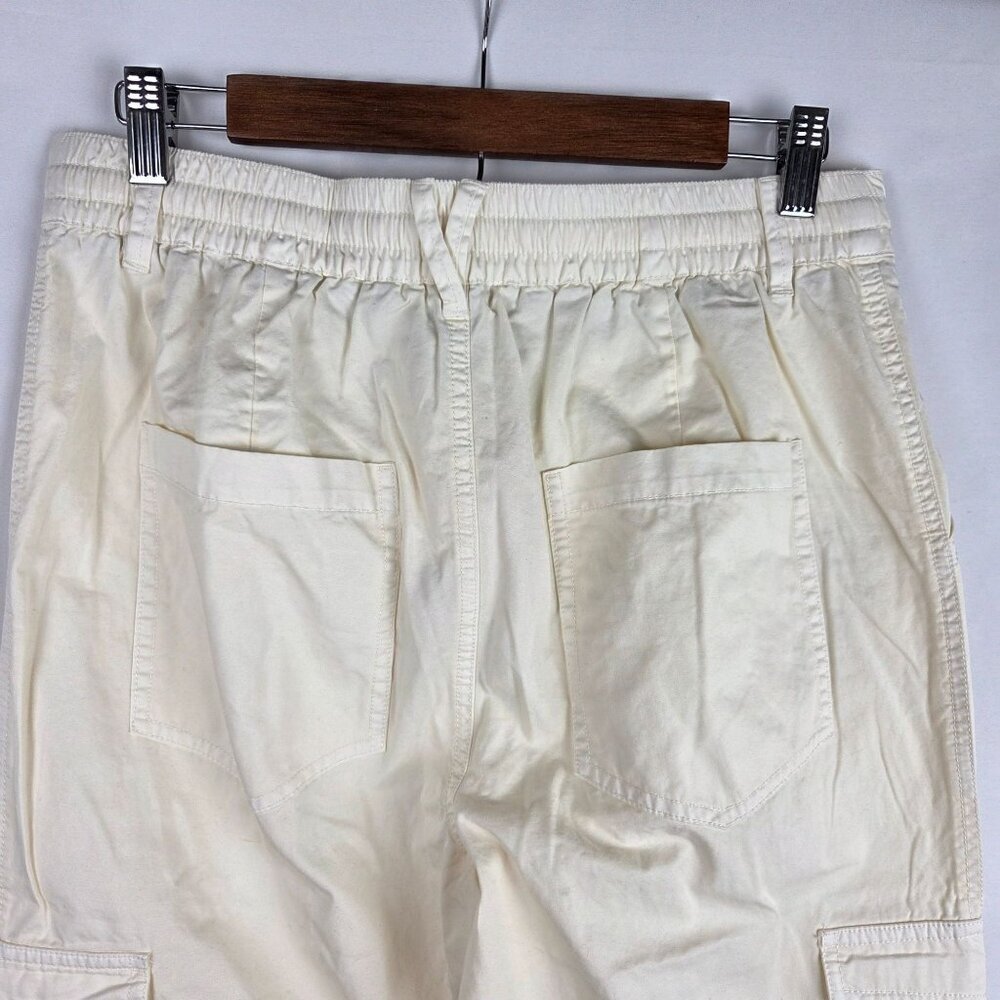 NWT! Sundance Starling Floral Embroidered Cargo Pants sz 8 Ivory Blue Flower - Picture 8 of 14